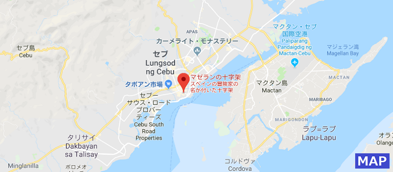 アギニッドの滝 所在地のgoogleMapへのリンクボタン