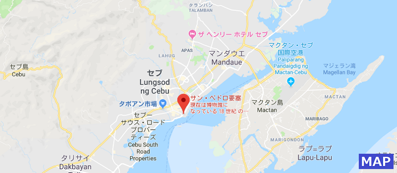 セント・ペドロ砲台所在地のgoogleMapへのリンクボタン